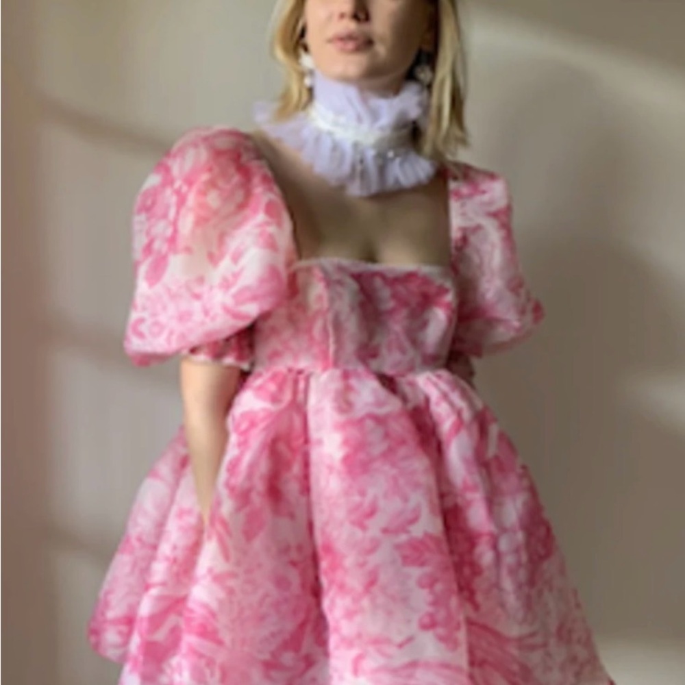 Selkie Pink Floral Long Sleeve Dress